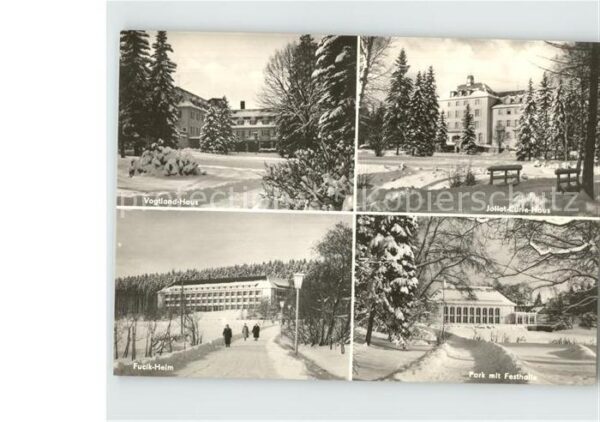 Bad Brambach Vogtlandhaus Fucik Heim Park mit Festha