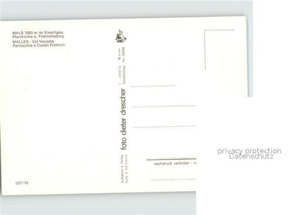 Mals Suedtirol Pfarrkirche und Fröhlichsburg – Bild 2