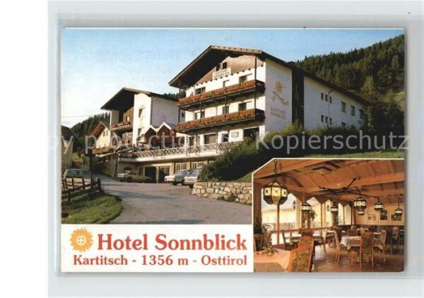 Kartitsch Hotel Sonnblick Panorama Aufklappkarte