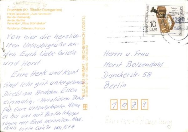 Pruchten FDGB Gaststätte Zum Fährmann Barthe Fer – Bild 2