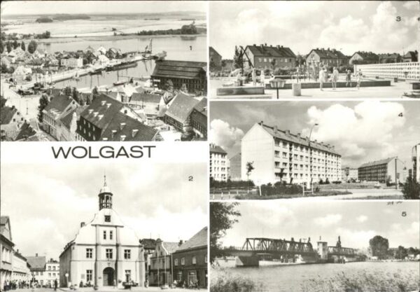 Wolgast Rathaus Hafen Peene Brücke