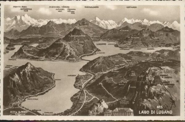 Lago di Lugano TI Karte