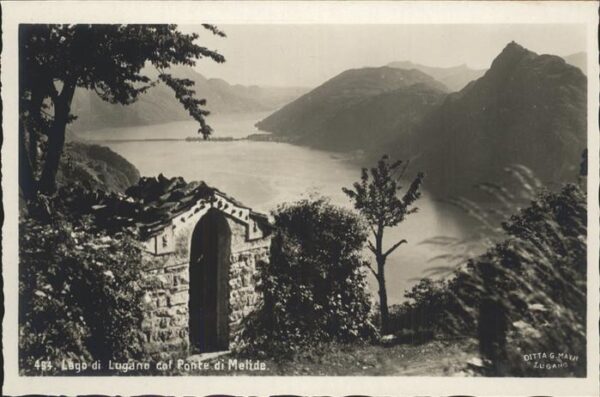 Lago di Lugano TI col Ponte di Melide