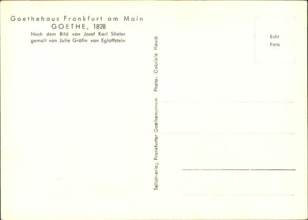 Goethe Johann Wolfgang von Josef Karl Stieler – Bild 2