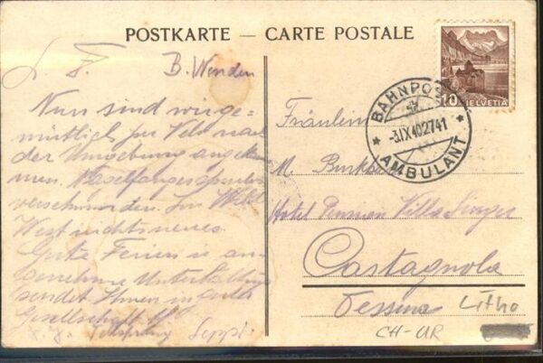 Tell Wilhelm Tells Sprung Wandgemälde Dr Stückelberg – Bild 2