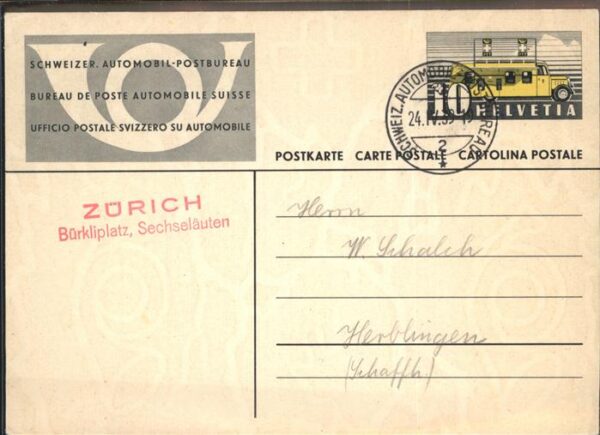 Post Schweizer Automobil Postbureau Zürich