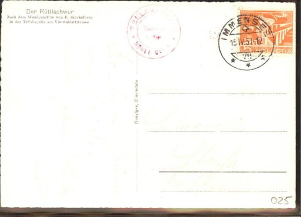 Tell Wilhelm Rütlischwur Wandgemälde E. Stückelberg – Bild 2