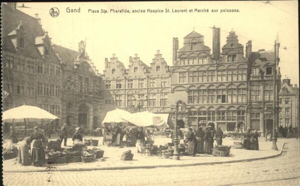 Gand Belgien Place Ste. Pharaflde Hospice St. Lauren