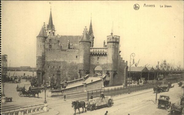 Anvers Antwerpen Le Steen Pferdekutschen Feldpost