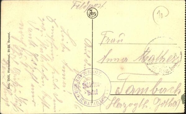 Brugge Blinde Ezelstraat Feldpost – Bild 2