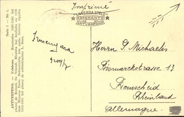 Antwerpen Anvers Antverpeno Urbdomo kaj Fontano Brabo – Bild 2