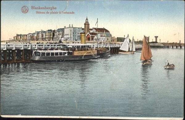 Blankenberghe Bateau plaisir L estacade Dampfschiff