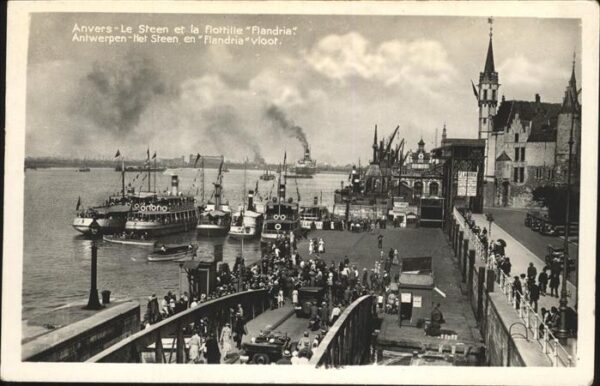Anvers Antwerpen Le Steen flottille Flandria Dampfschiff