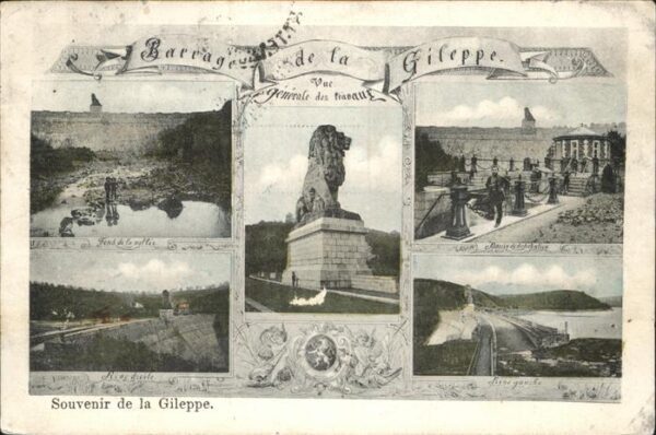 Gileppe Stausee Barrage Denkmal Wappen Löwe