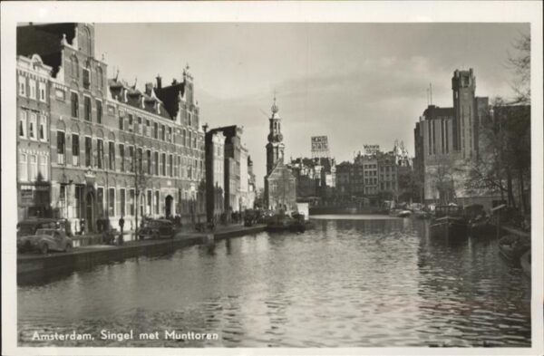 Amsterdam Niederlande Singel met Munttoren