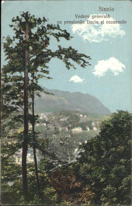 Sinaia Vedere generala cu pensiunile Dacia si