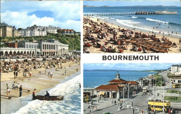 Bournemouth Strand Uferpromenade Schiff