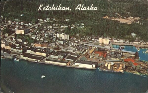 Ketchikan Alaska Aerial view Port