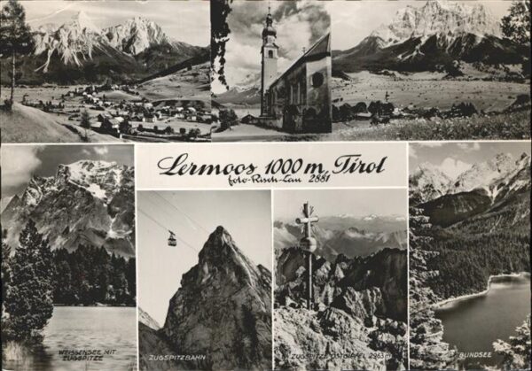 Lermoos Tirol Teilansichten Weissensee mit Zugspitze