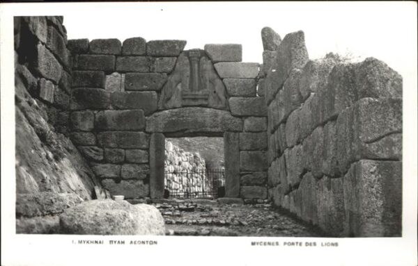 Mykonos Kykladeninsel Aegaeis Porte des lions Ruine
