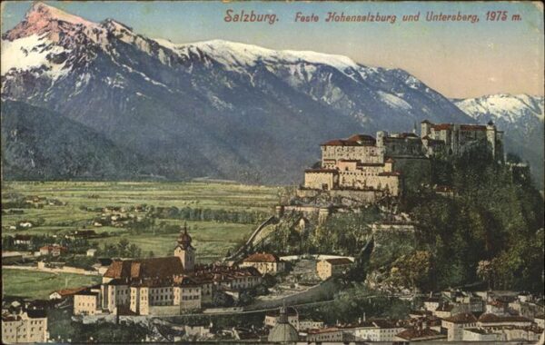 Salzburg Oesterreich Feste Hohensalzburg und Untersberg