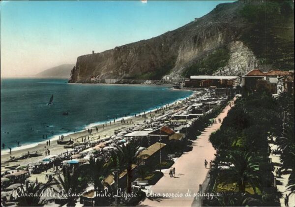 Finale Ligure Strand Palmbaum_Ufer Riviera della Palm