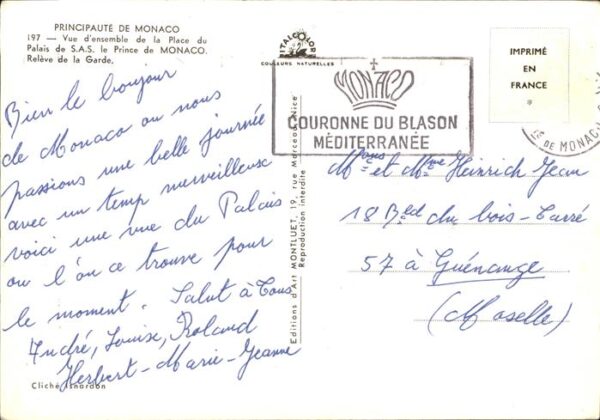 Monaco Place du Palais de S.A.S. le Prince de – Bild 2