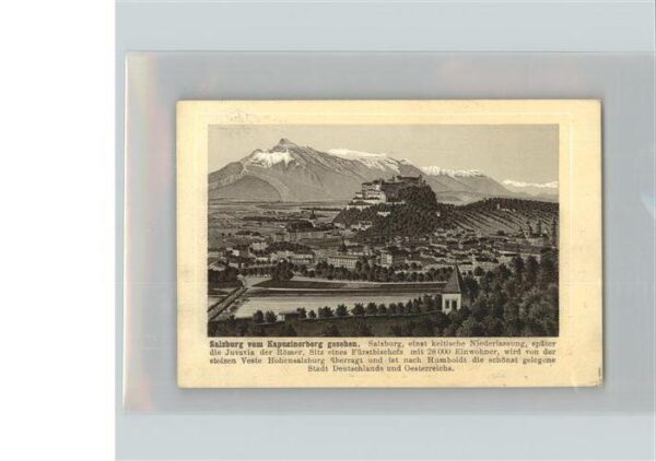 Salzburg Oesterreich Blick vom Kapuzinerberg Feste Hohensalz