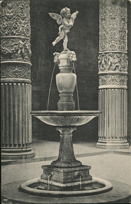 Firenze Florenz Fontana del Verrochhio nel Cortile di P