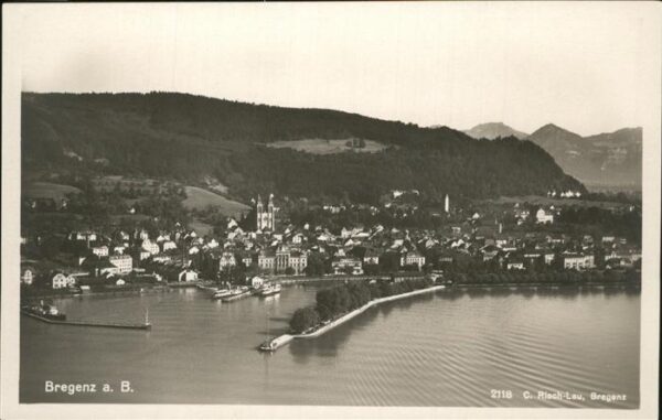Bregenz Vorarlberg Teilansicht Blick vom Bodensee