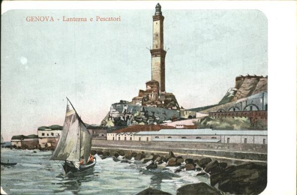 Genova Genua Liguria Lanterna e Pescatori