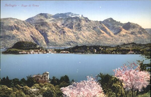 Bellagio Lago di Como Panorama Frühlingsblüte