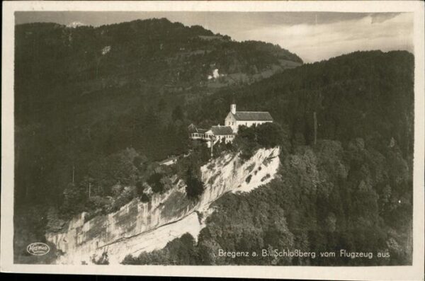 Bregenz Vorarlberg Schlossberg Fliegeraufnahme
