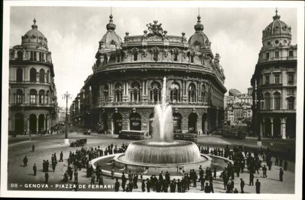 Genova Genua Liguria Piazza de Ferrari Brunnen