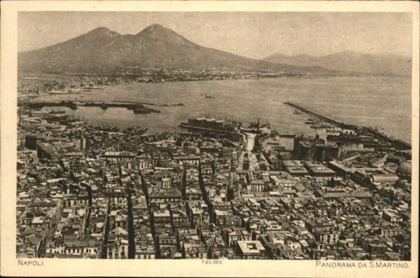 Napoli Neapel Panorama da San Martino porto