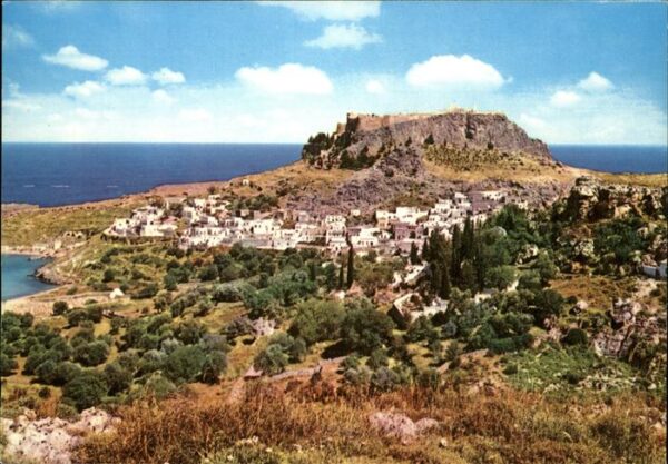 Lindos Lindo Ansicht mit seiner Akropolis