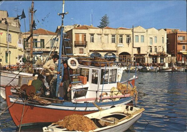 Rethymno Kreta Fishing boat harbour
