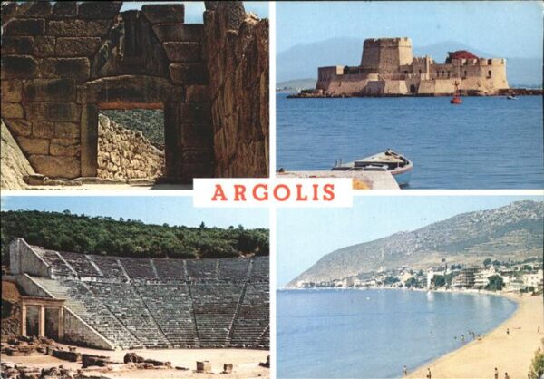 Nauplia Nauplion Partial views of Argolis beach antikes
