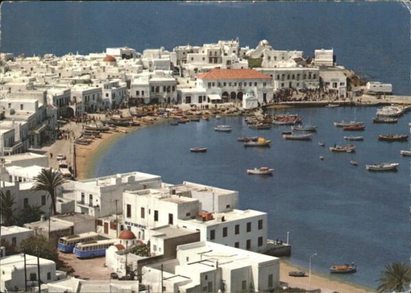Myconos Panorama Hafen