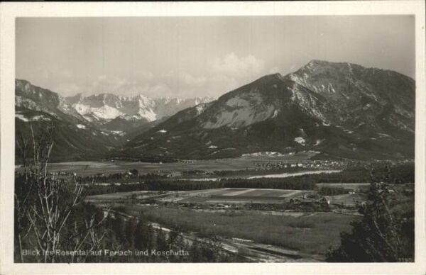 Ferlach Kaernten Blick ins Rosental mit Ferlach an der D