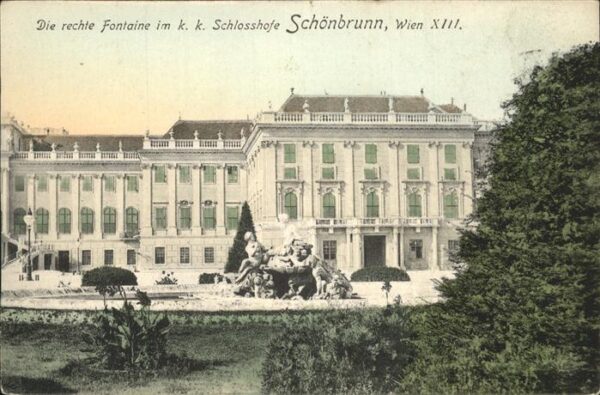 Wien Schlosshof Schönbrunn Brunnen Fontaine