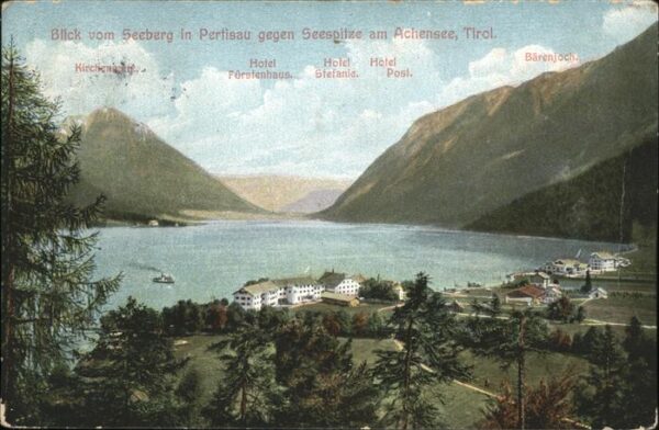 Pertisau Achensee Blick vom Seeberg gegen Seespitze am Ac