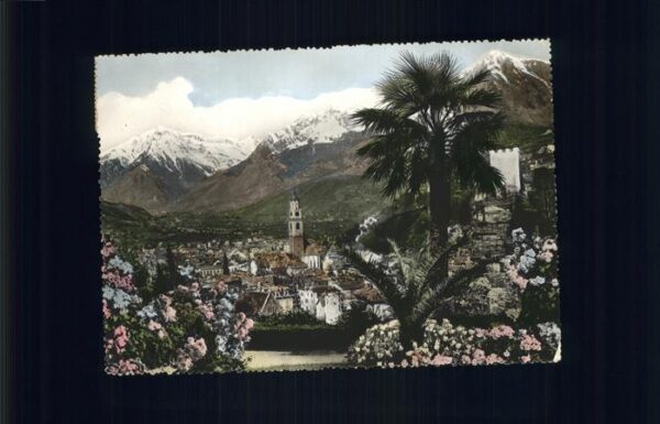 Merano Meran Panorama mit Alpenblick
