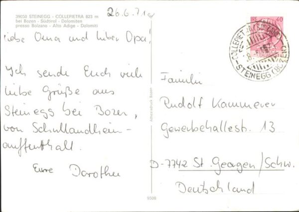 Steinegg Karneid Suedtirol Panorama Dolomiten im Sommer – Bild 2
