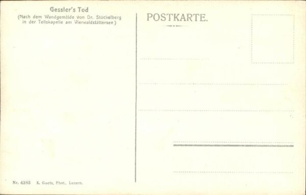 Tell Wilhelm Gessler's Tod Nr.4383 Dr. Stückelberg – Bild 2