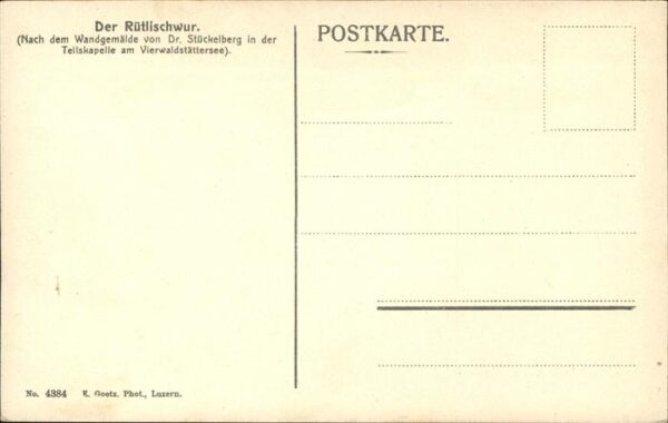 Tell Wilhelm Nr. 4384 Rütlischwur Dr. Stückelberg – Bild 2