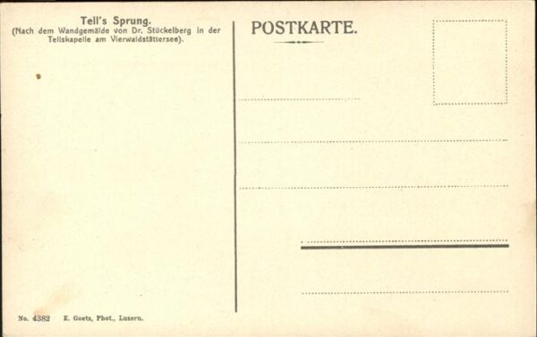 Tell Wilhelm No. 4382 Sprung Dr. Stückelberg – Bild 2