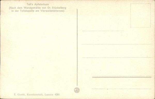 Tell Wilhelm Nr. 4381 Apfelschuss Tellskapelle Vierw – Bild 2