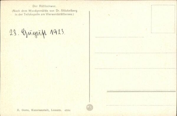 Tell Wilhelm Nr. 4384 Rütlischwur Dr. Stückelberg – Bild 2