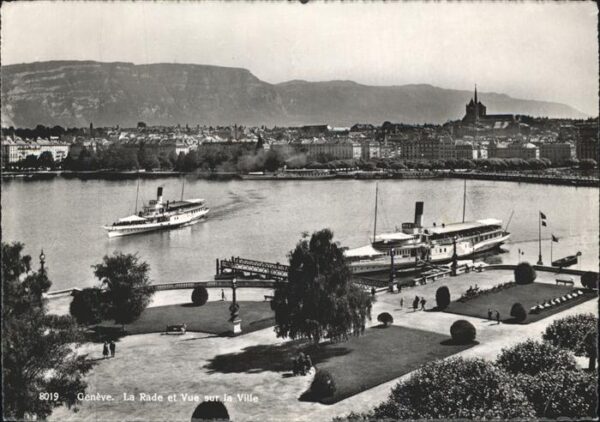 Dampfer Seitenrad Geneve Rade Ville